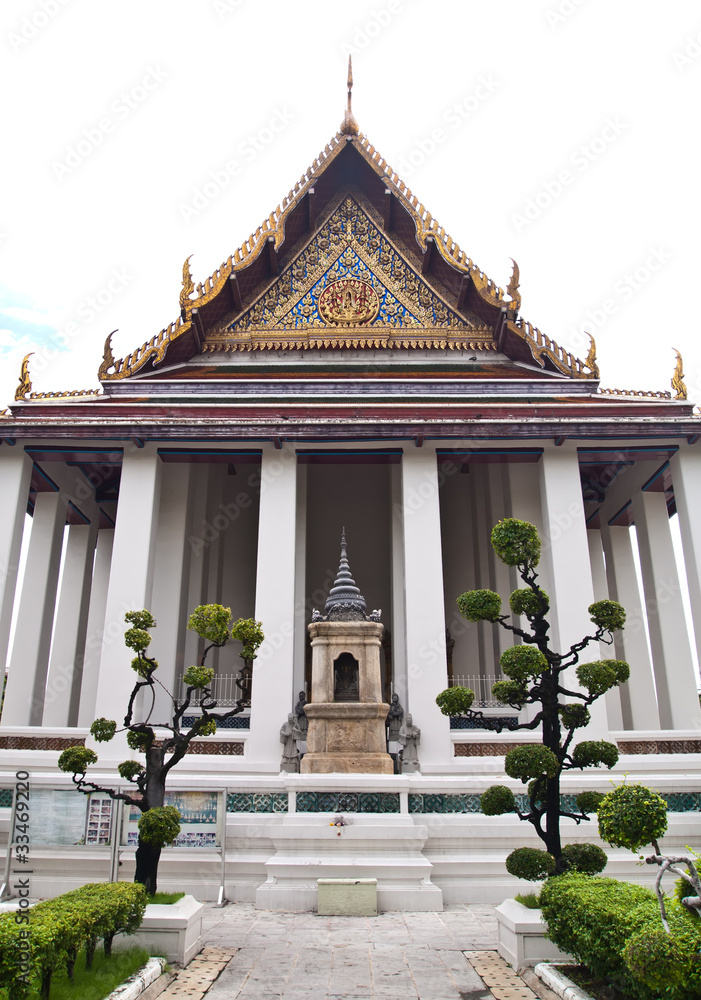 The Ubosot of Wat Suthat in Bangkok , Thailand