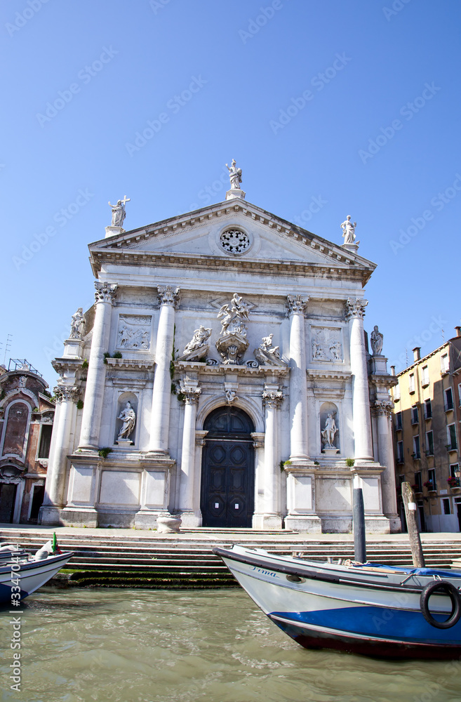 Church of St. Eustachio or San Stae at grand canal Venice