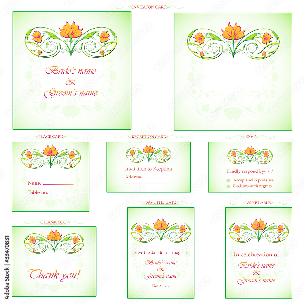 Reception Card Reception Card