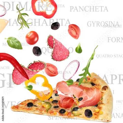 Making a pizza with italian...