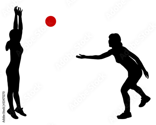 Frauen beim Ball spielen