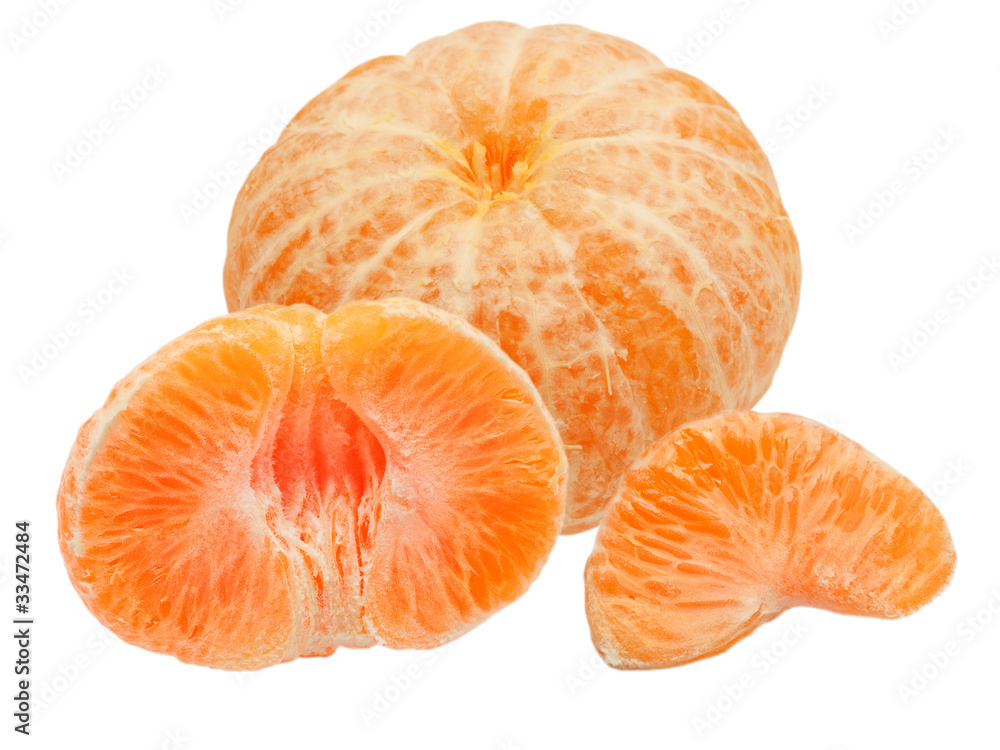 Mandarin isolated on white background Mandarin isolated on white background
