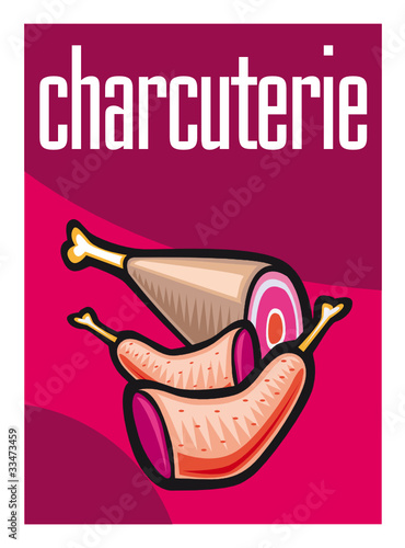 Charcuterie, porc, supermarché, aliment, grande surface