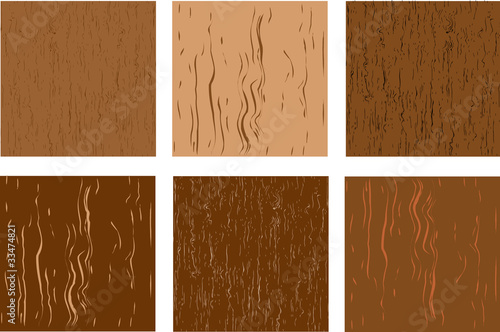 Set of wooden texture
