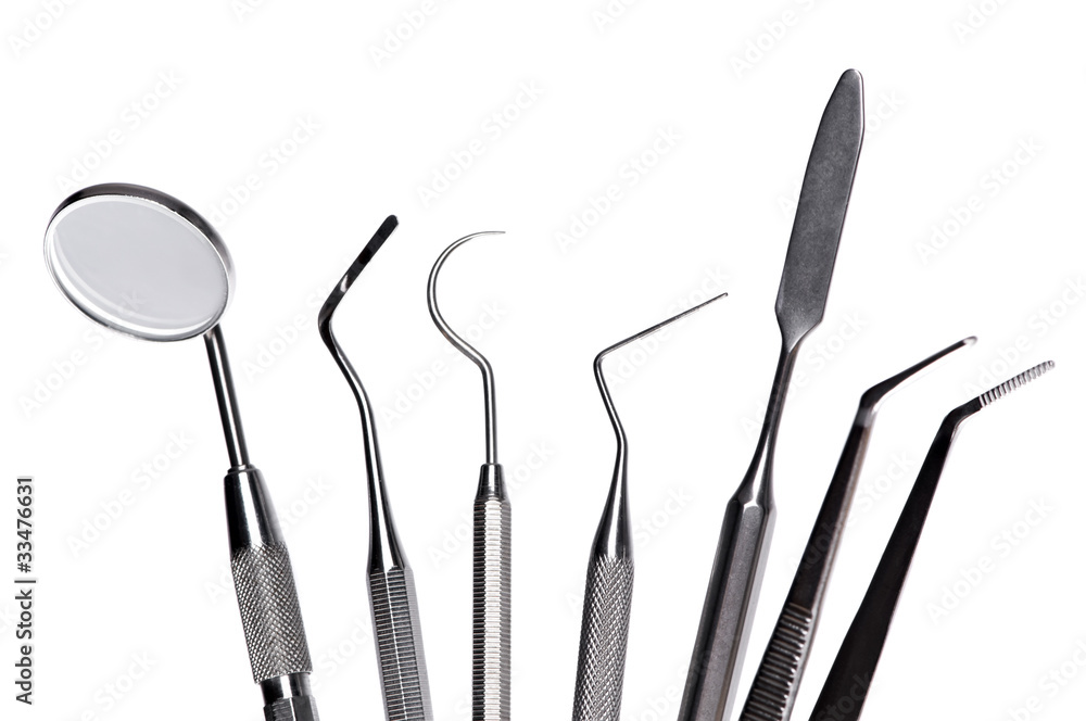 Fototapeta premium set of dental care instruments