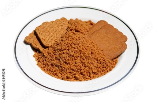 Obraz na plátně Brisures de biscuits speculoos