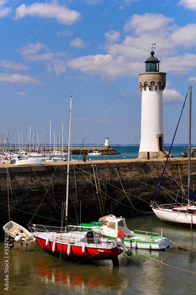 Phare du port Haliguen à Quiberon en Bretagne - France