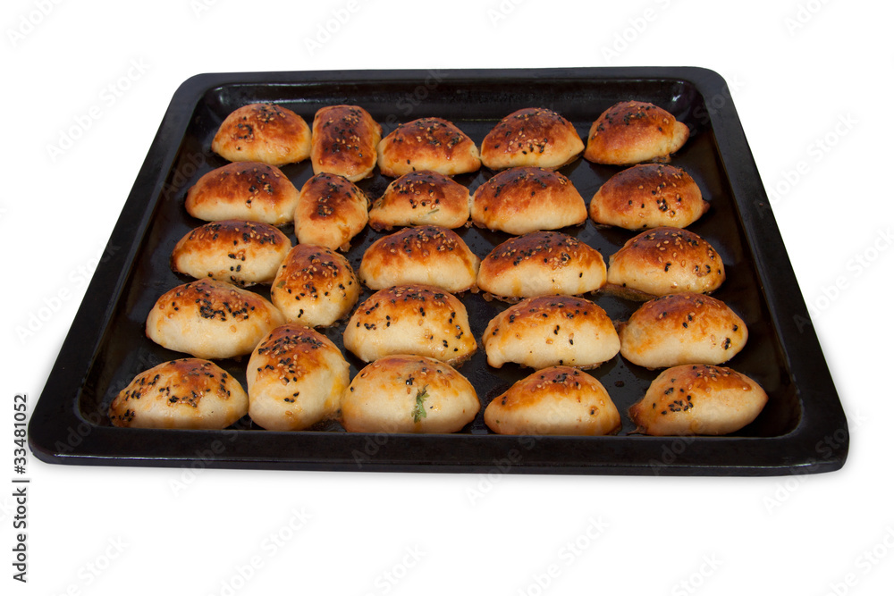 croissant bake pastry rolls on tray cook