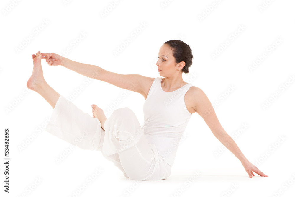 Young woman doing yoga exercise Young woman doing yoga exercise