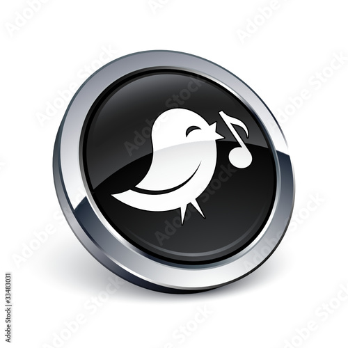 icône bouton internet oiseau
