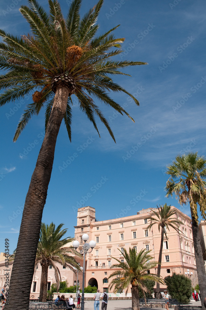 Fototapeta premium Sardinia, Italy: Cagliari: S. Remy rampart