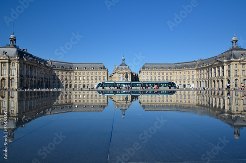 Miroir sur la Place de la Bourse à Bordeaux