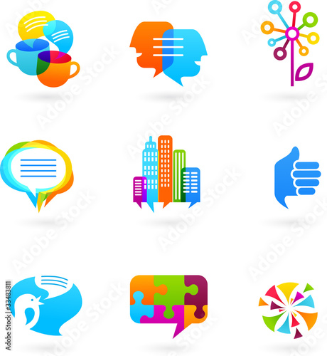 Social network icons and graphic elements © Marina Zlochin