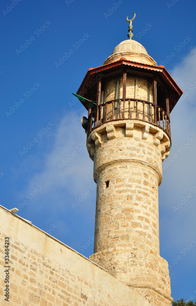 Jaffa mosque tower. Israel.