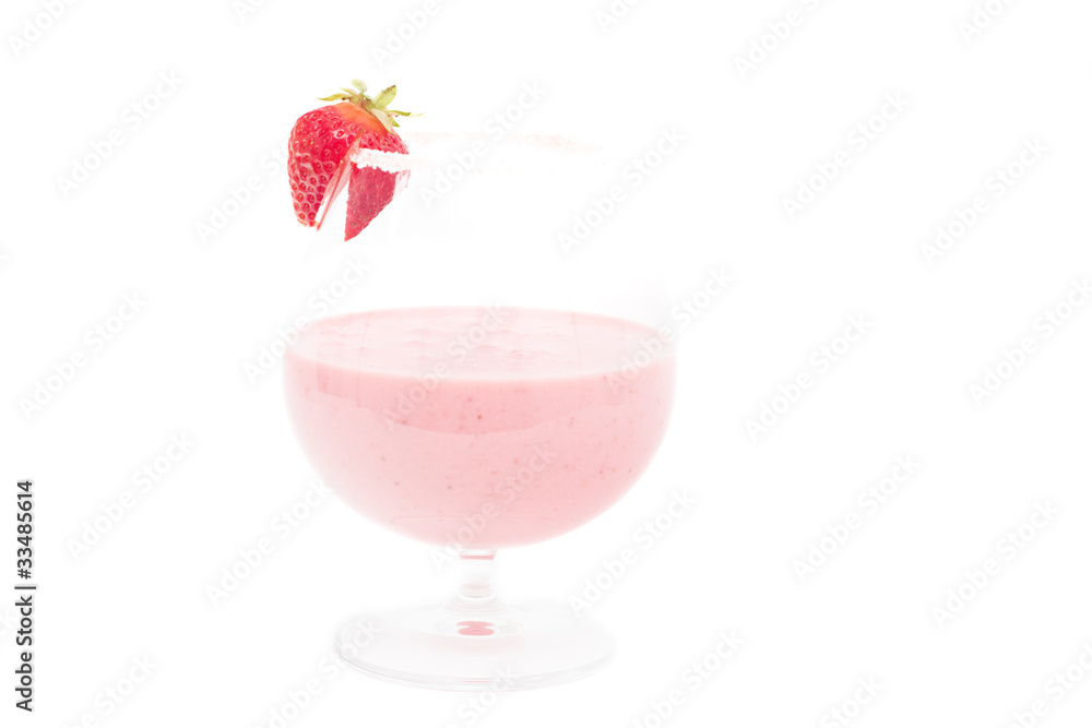 a strawberry milkshake isolated on white a strawberry milkshake isolated on white