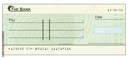 Blank cheque illustration photo