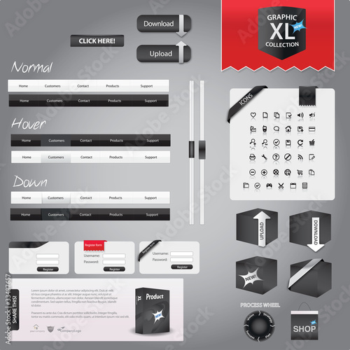 Large collection of web graphics