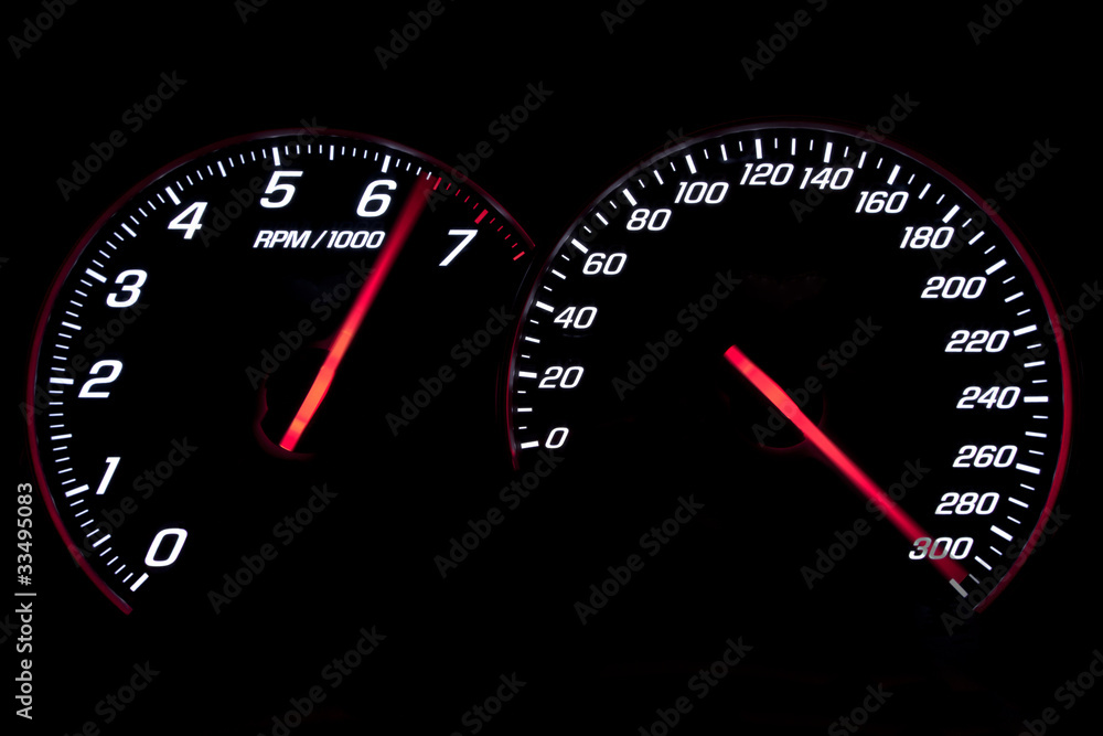 Speedometer and revcounter reaching the limit Speedometer and revcounter reaching the limit