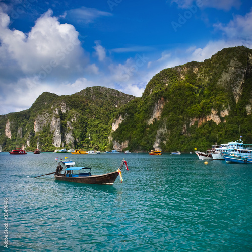 Long Tailed Boat at Phi Phi