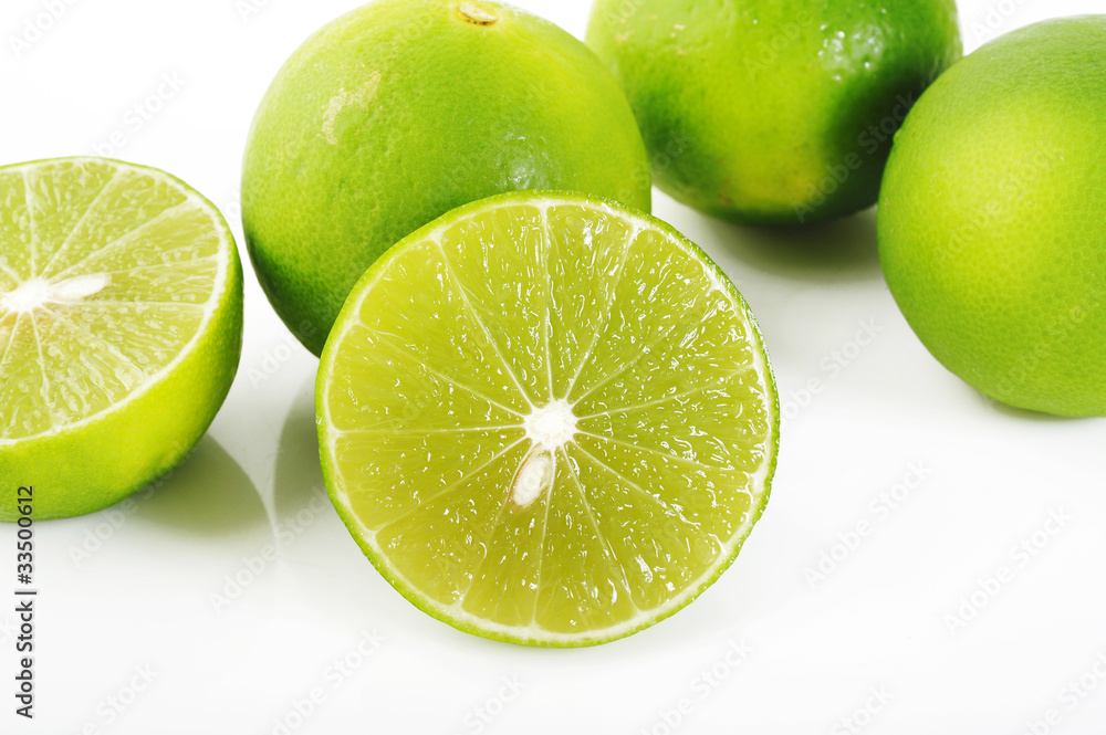 Fresh lime on white background Fresh lime on white background
