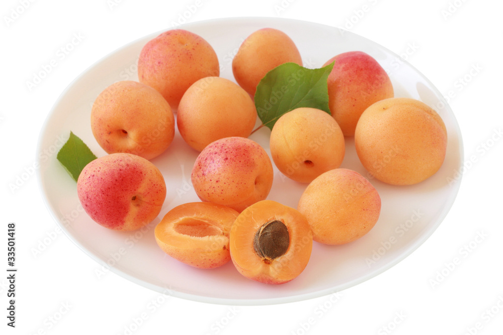 apricot on a plate apricot on a plate