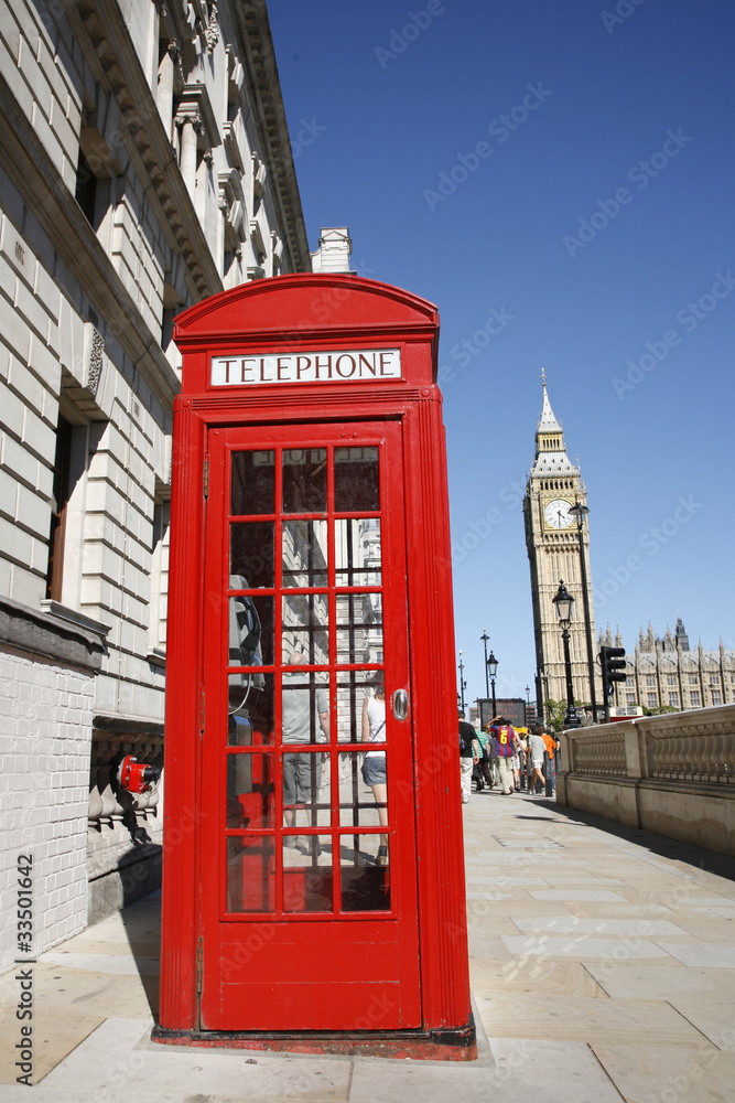 Obraz premium Big Ben and Red Telephone Booth