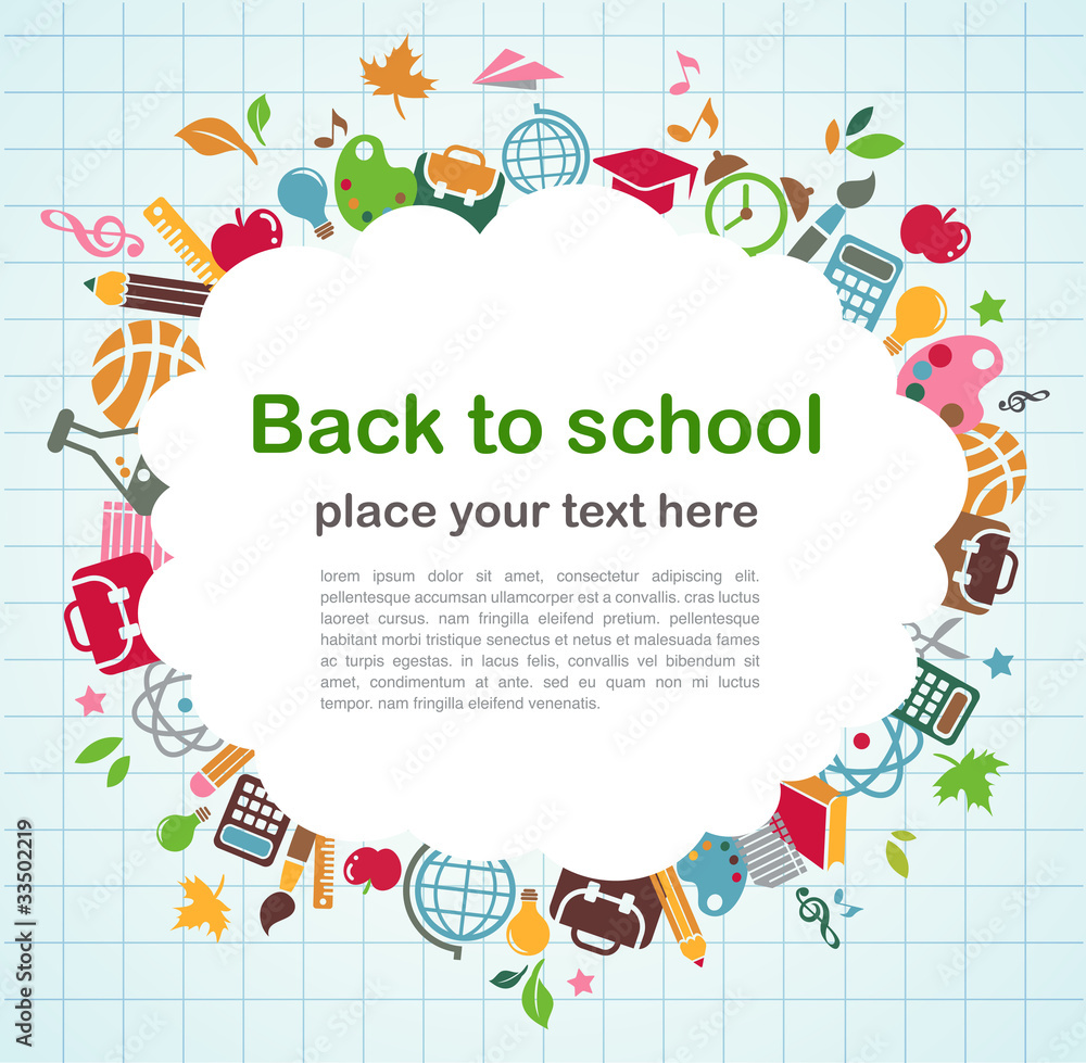 back to school - background with education icons back to school - background with education icons