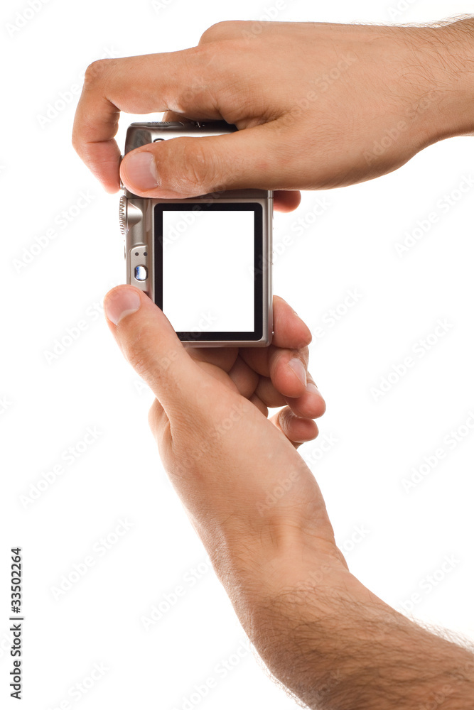 compact digital photo camera isolated on white background compact digital photo camera isolated on white background
