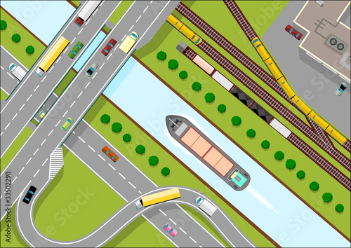 Three types of freight transport