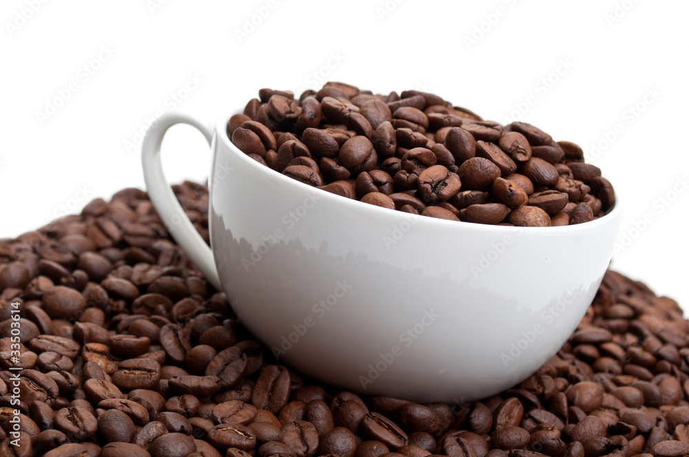 coffee beans in a cup