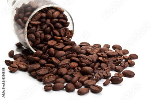 Coffee beans in glass