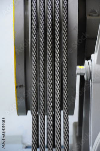 motor driven elevator in the engine room