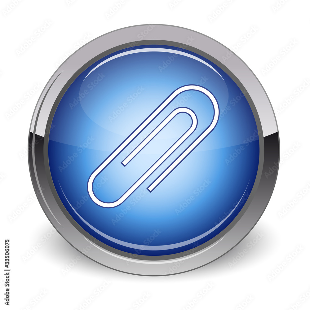 PapperClip Glossy Icon PapperClip Glossy Icon