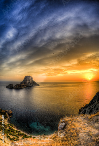 Isla de es vedra en cala D hort - Ibiza photo