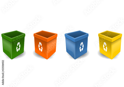 Raccolta differenziata, recycling bins