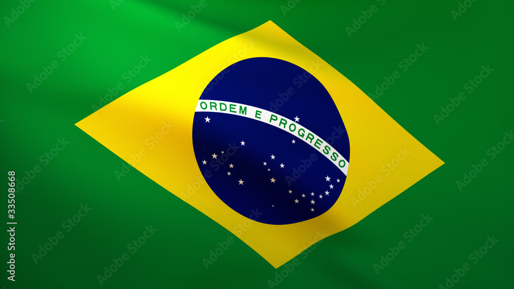 Fototapeta premium Brasilien Flagge