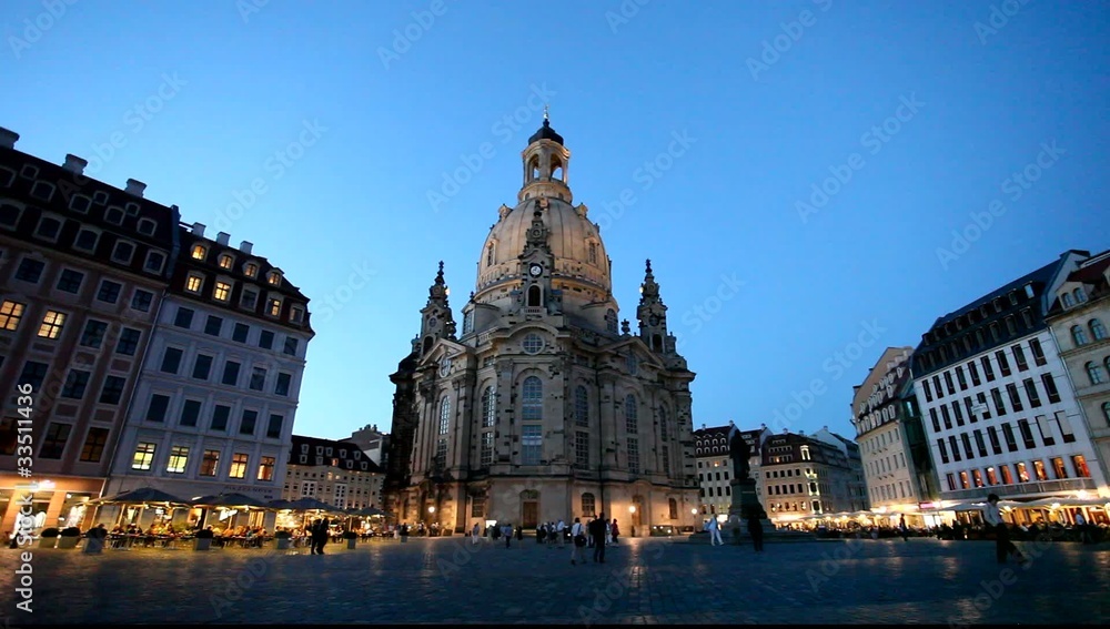 Frauenkirche Dresden am Abend, Sachsen, Deutschland, Europa Frauenkirche Dresden am Abend, Sachsen, Deutschland, Europa