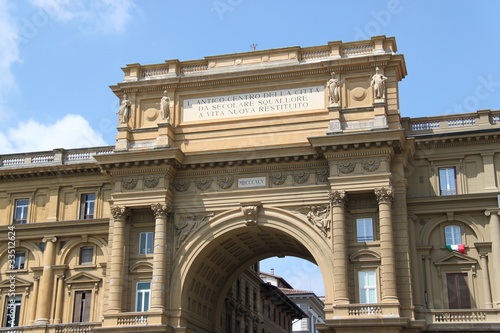 Place de la République à Florence, Italie