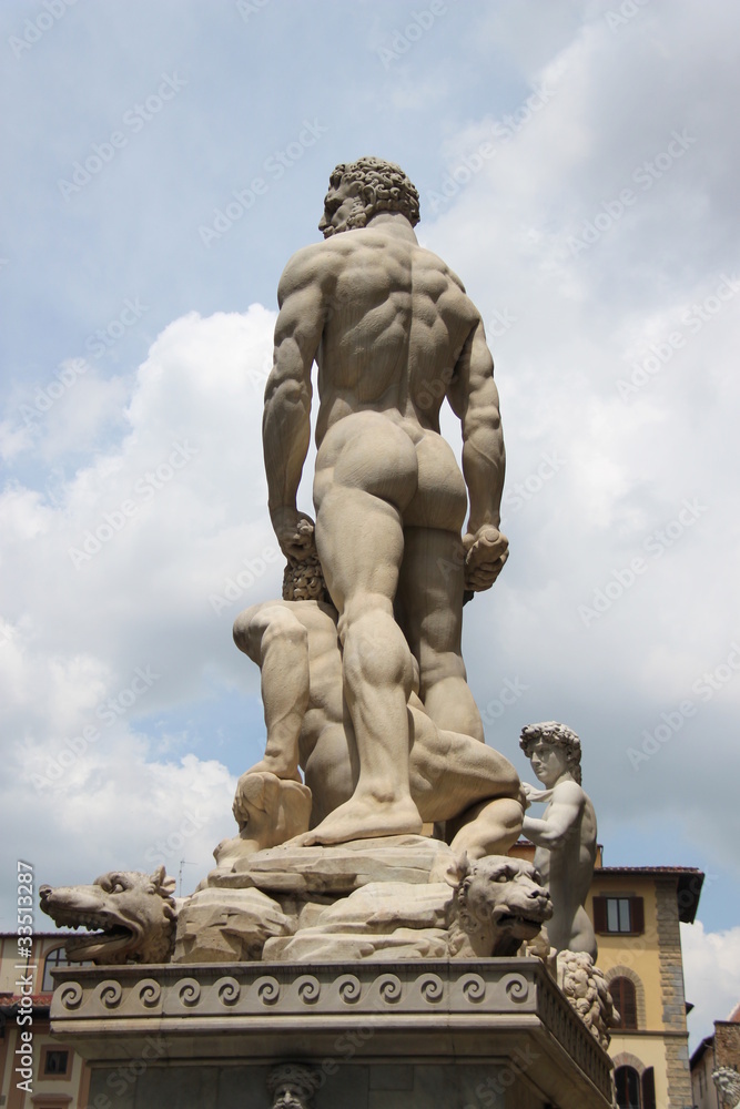 Obraz premium Fontaine Neptune à Florence, Italie