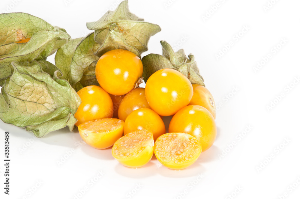 Physalis Früchte am linken Bildrand Physalis Früchte am linken Bildrand