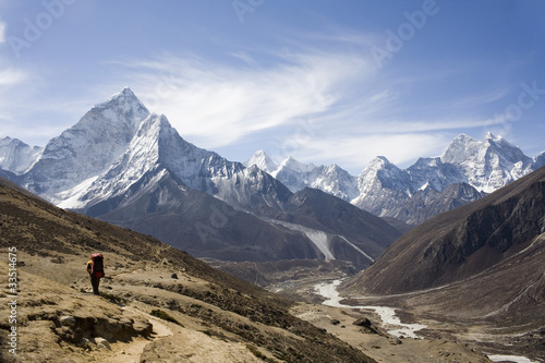 Nepalese landscape, Amadablam photo