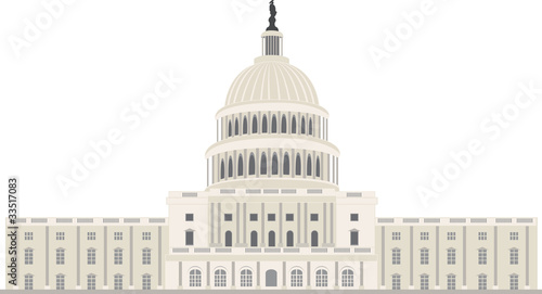 Capitol building in Washington, vector