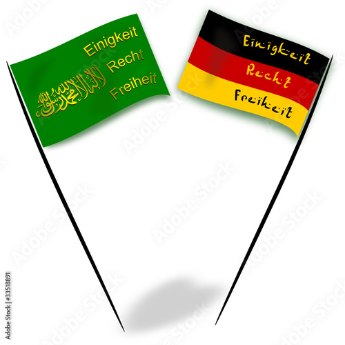 Flaggen als Zeichen für Frieden und Integration