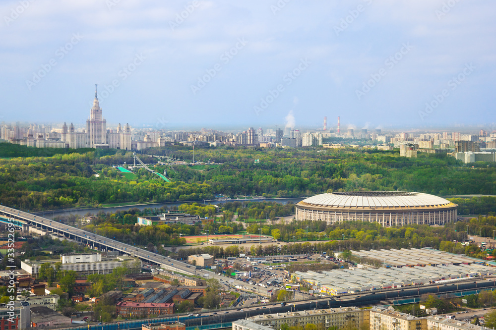 Stadium Luzniki and University at Moscow, Russia
