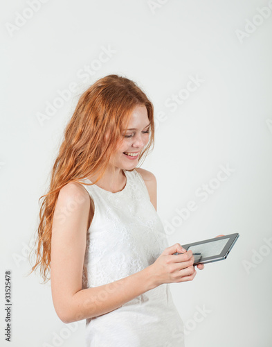 Girl with e-book