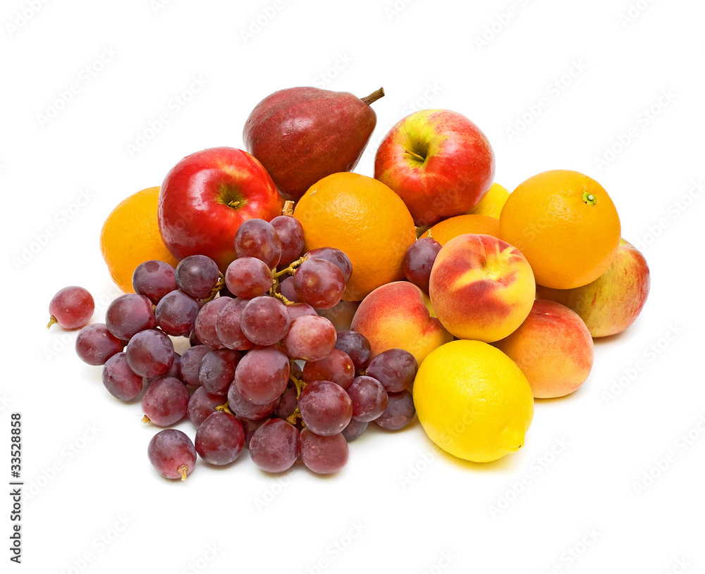 Still Life. fresh fruits isolated on a white background Still Life. fresh fruits isolated on a white background