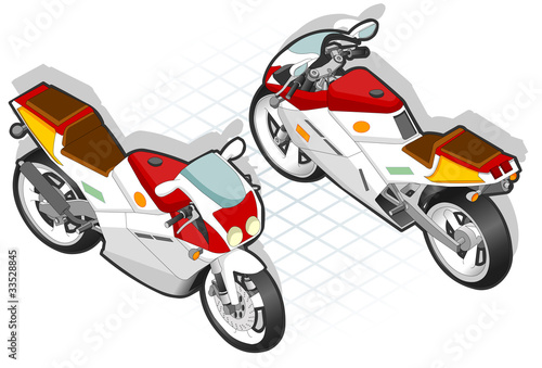 Isometric Motorcycle