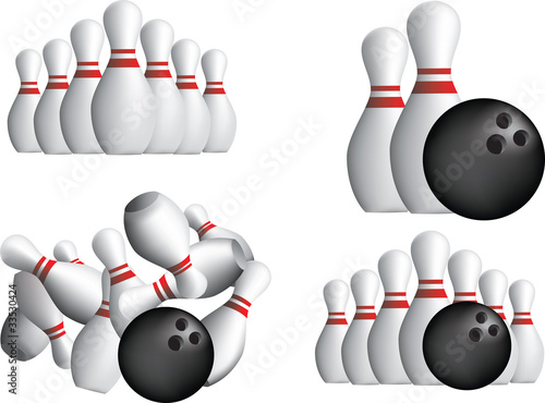 TEN PIN BOWLING PINS