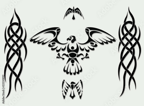 Birds tribal designs