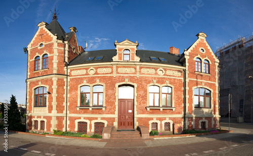 Old building from strange perspective in Bydgoszcz, Poland